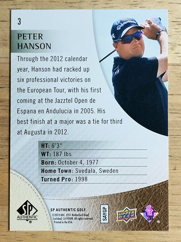 2014 SP Authentic #3 Peter Hanson