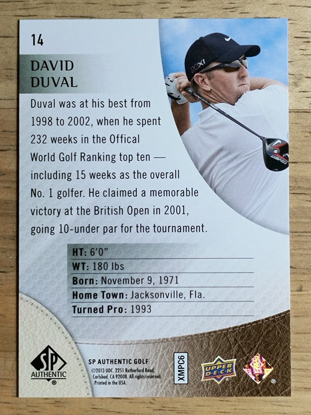 2014 SP Authentic #14 David Duval