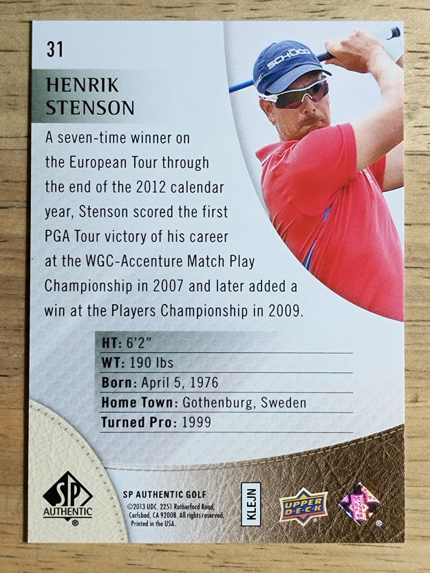 2014 SP Authentic #31 Henrik Stenson