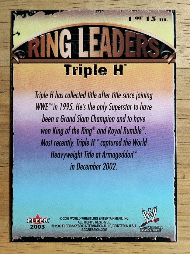 2003 Fleer WWE Aggression Ring Leaders #1 Triple H (NM)