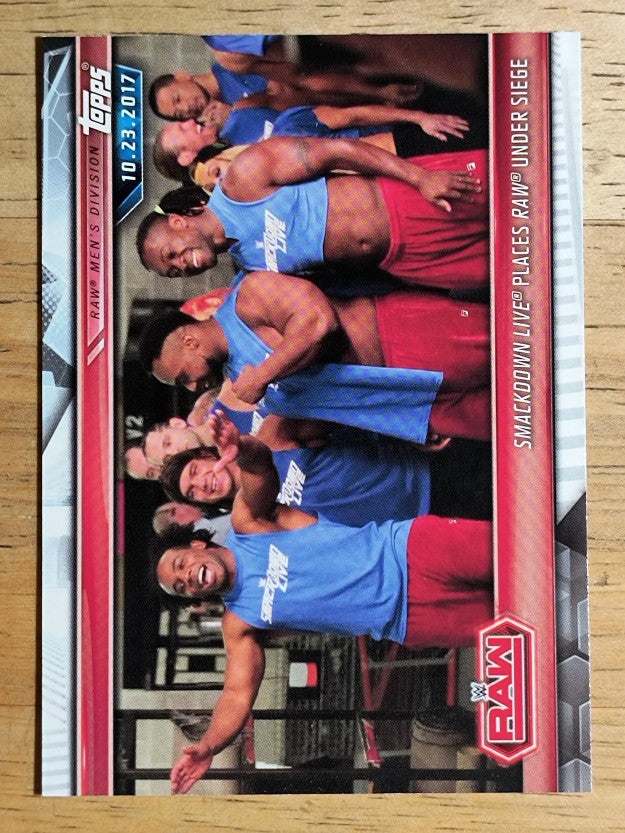 2019 Topps WWE Road to WrestleMania #8 SmackDown Live Places Raw Under Siege