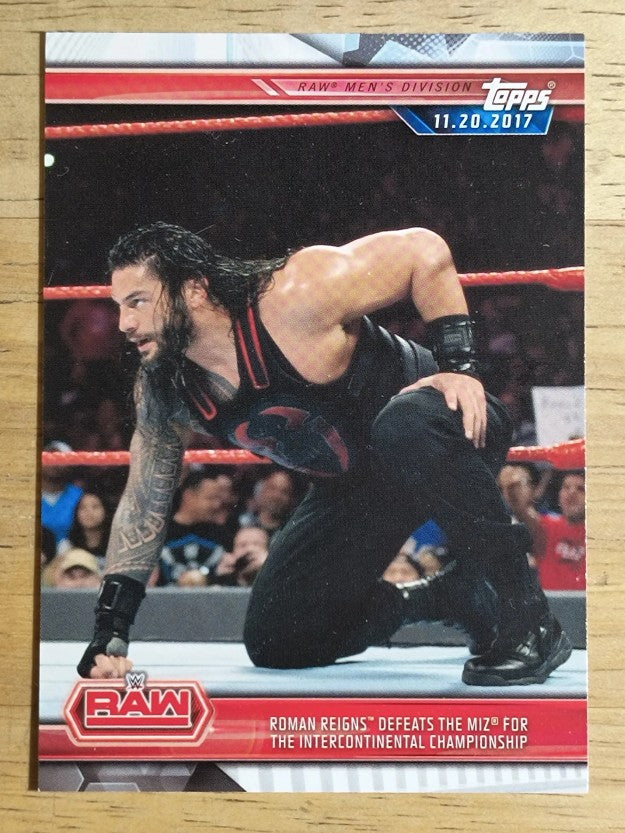 2019 Topps WWE Road to WrestleMania #15 Roman Reigns/The Miz