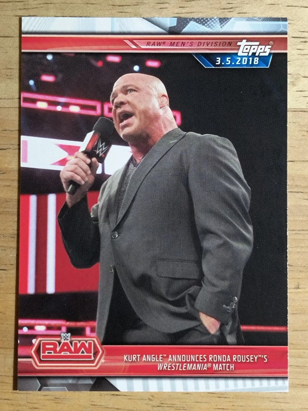 2019 Topps WWE Road to WrestleMania #29 Kurt Angle/Ronda Rousey