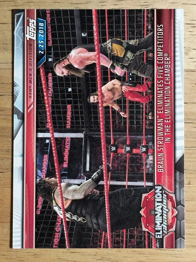 2019 Topps WWE Road to WrestleMania #97 Braun Strowman Eliminates Five