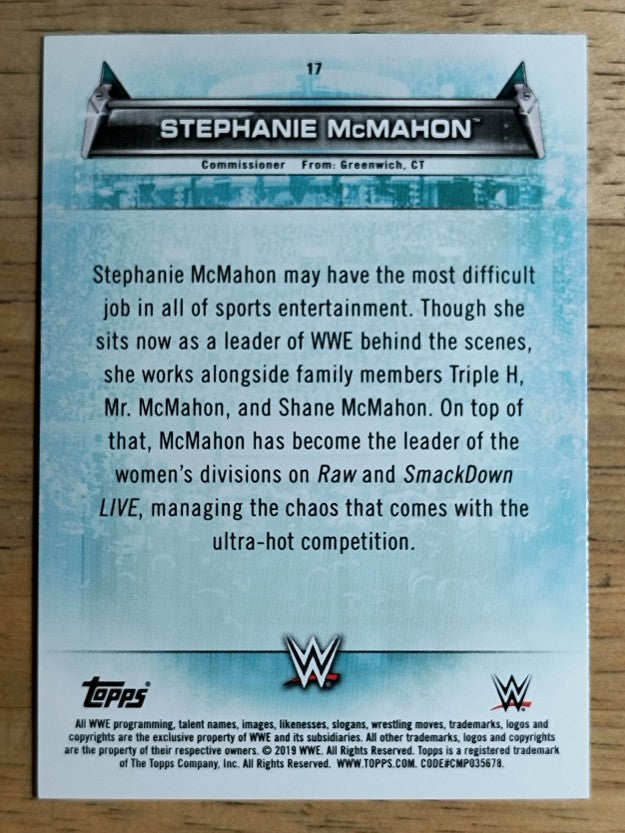 2019 Topps WWE Women's Division #17 Stephanie McMahon