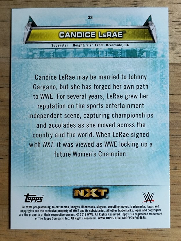 2019 Topps WWE Women's Division #33 Candice LeRae