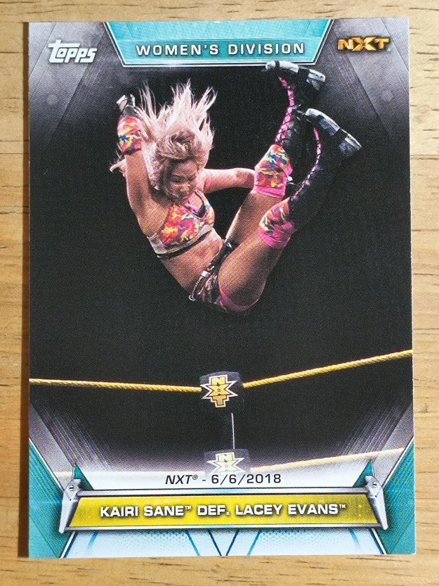 2019 Topps WWE Women's Division #74 Kairi Sane Def. Lacey Evans
