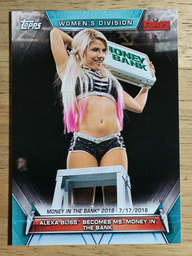 2019 Topps WWE Women's Division #77 Alexa Bliss Becomes Ms. Money in the Bank