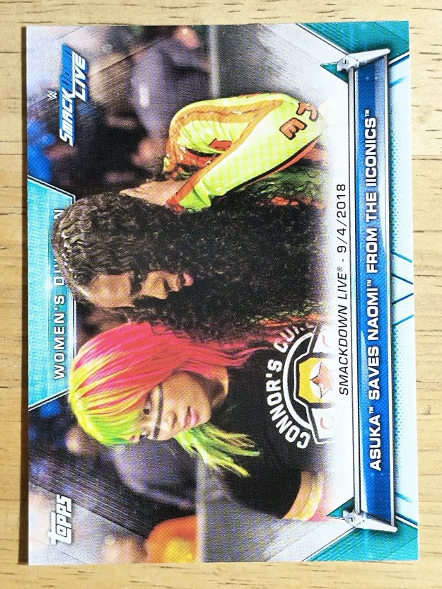 2019 Topps WWE Women's Division #83 Asuka Saves Naomi from the Iiconics