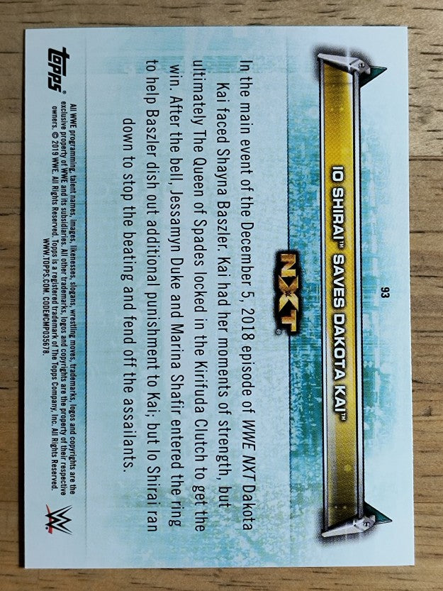 2019 Topps WWE Women's Division #93 Io Shirai Saves Dakota Kai