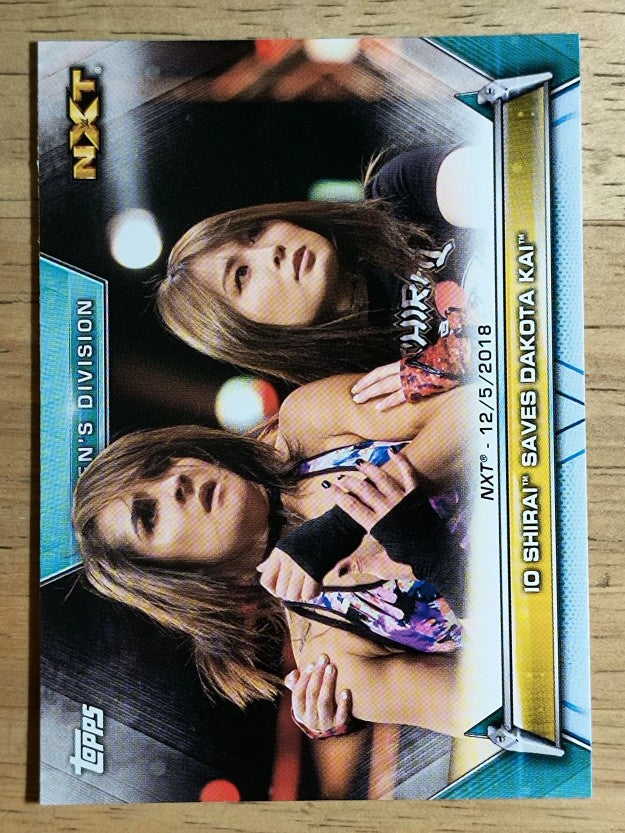 2019 Topps WWE Women's Division #93 Io Shirai Saves Dakota Kai