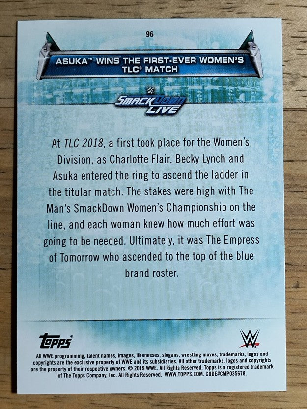 2019 Topps WWE Women's Division #96 Asuka (NM)