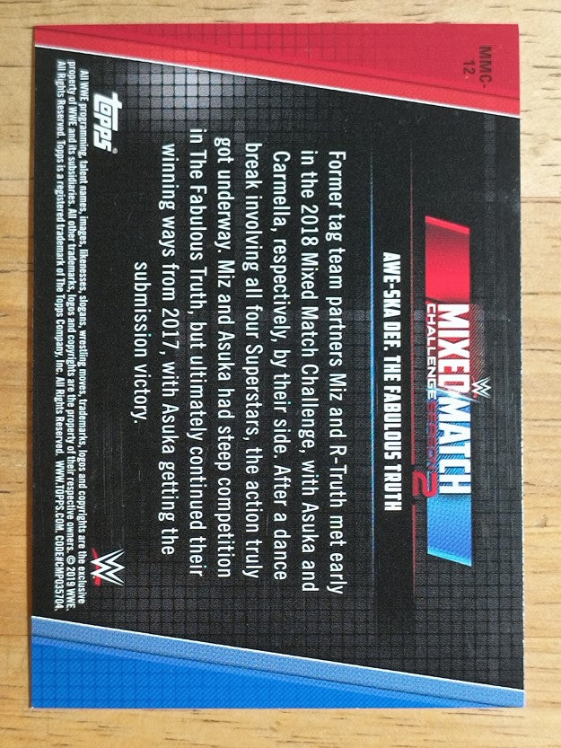 2019 Topps WWE Women's Division Mixed Match 12 Awe-ska/The Fabulous Truth (NM)
