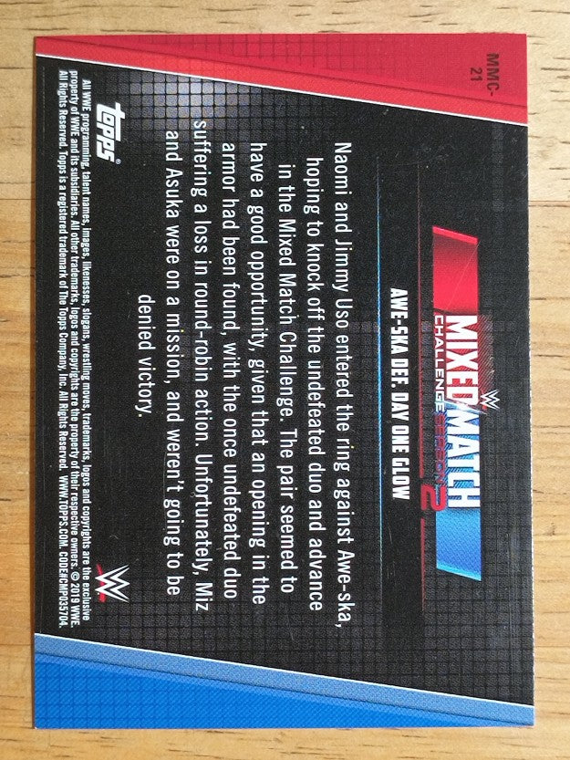 2019 Topps WWE Women's Division Mixed Match Season 2 #MMC21 Awe-ska/Day One Glow