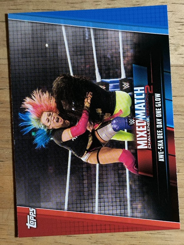 2019 Topps WWE Women's Division Mixed Match Season 2 #MMC21 Awe-ska/Day One Glow