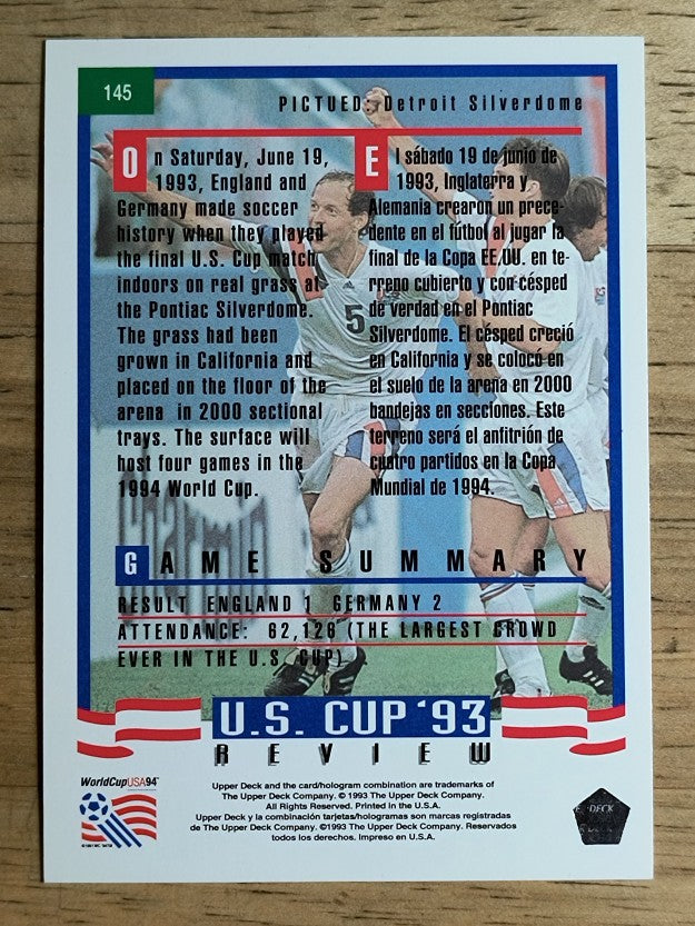 1993 Upper Deck World Cup 94 Preview English/Spanish #145 Silverdome