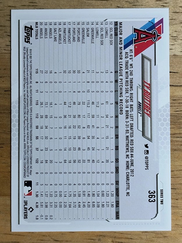 2021 Topps #363 Ty Buttrey