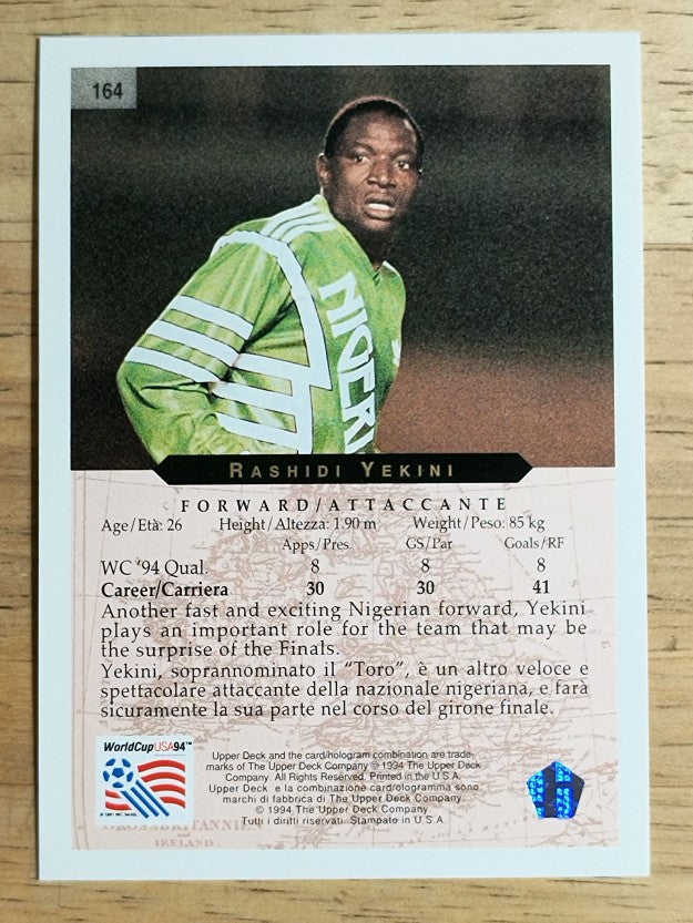 1994 Upper Deck World Cup Contenders English/Italian #164 Rashidi Yekini