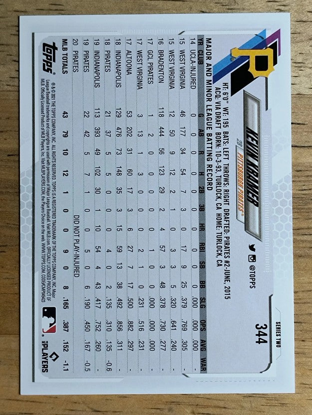 2021 Topps #344 Kevin Kramer