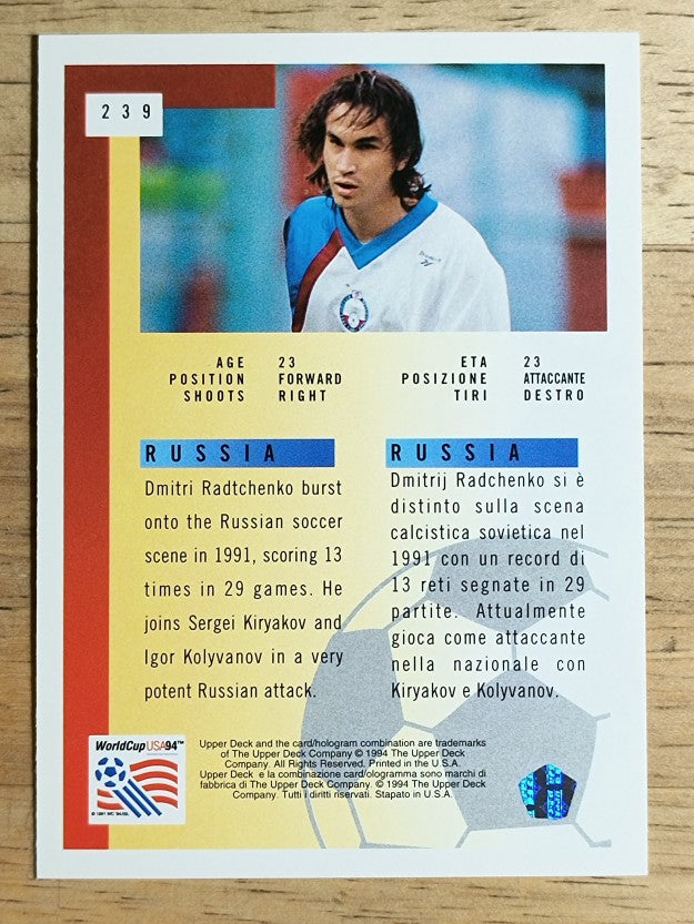 1994 Upper Deck World Cup Contenders English/Italian #239 Dmitri Radchenko