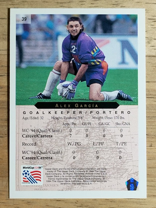 1994 Upper Deck World Cup Contenders English/Spanish #39 Alex García