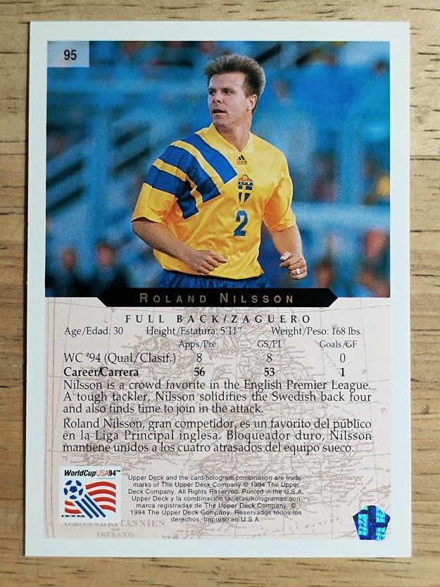 1994 Upper Deck World Cup Contenders English/Spanish #95 Roland Nilsson