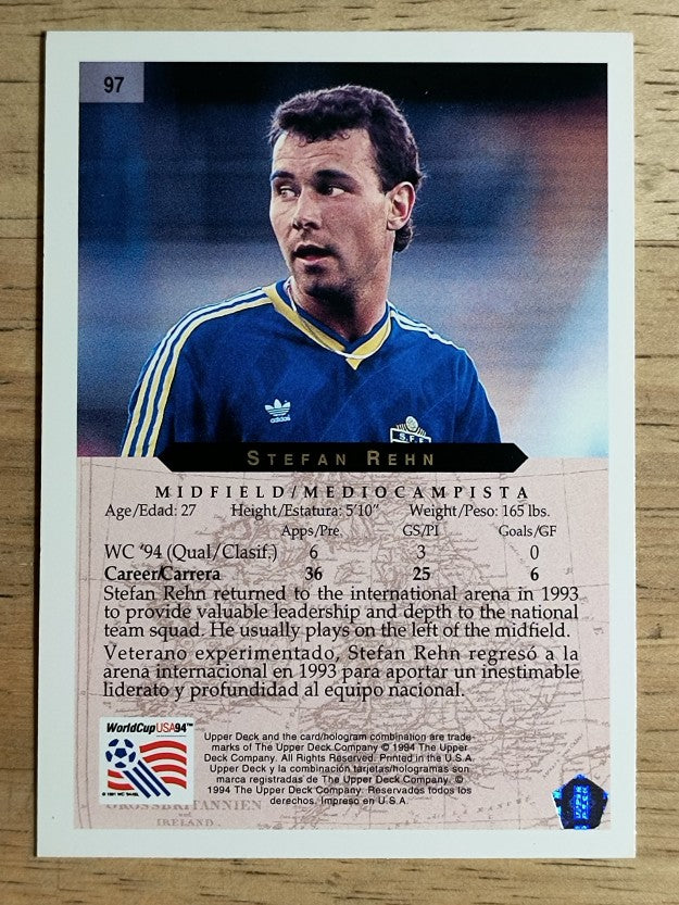 1994 Upper Deck World Cup Contenders English/Spanish #97 Stefan Rehn