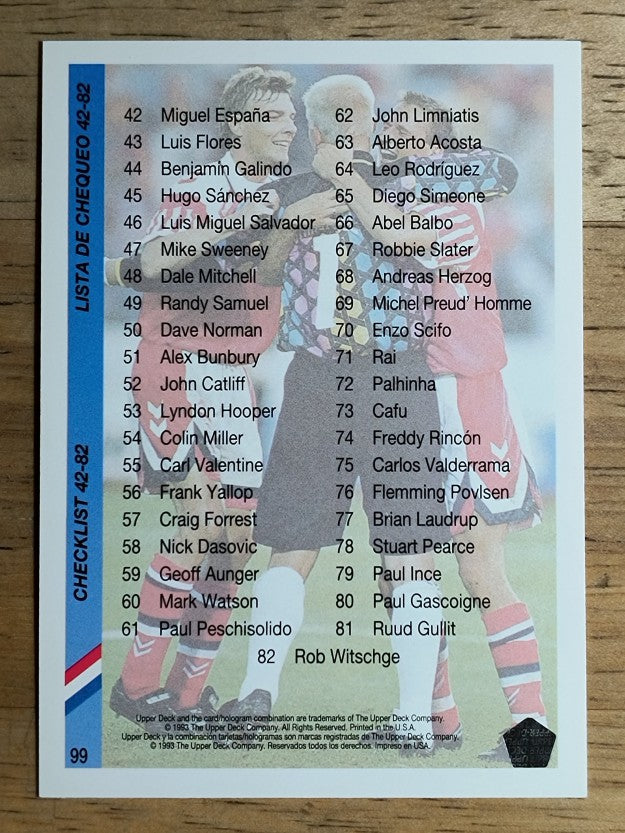 1994 Upper Deck World Cup Contenders English/Spanish #99 Pontus Kamark