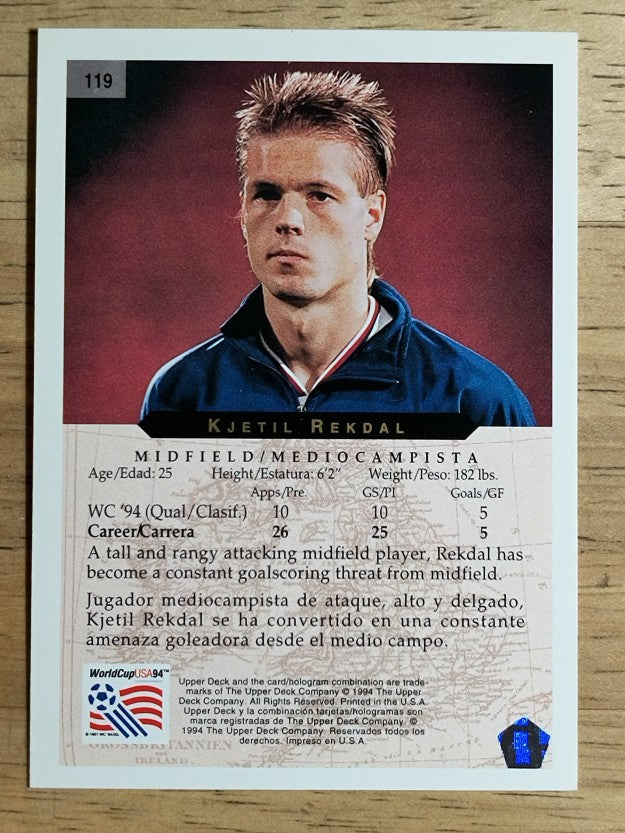 1994 Upper Deck World Cup Contenders English/Spanish #119 Kjettl Rekdal