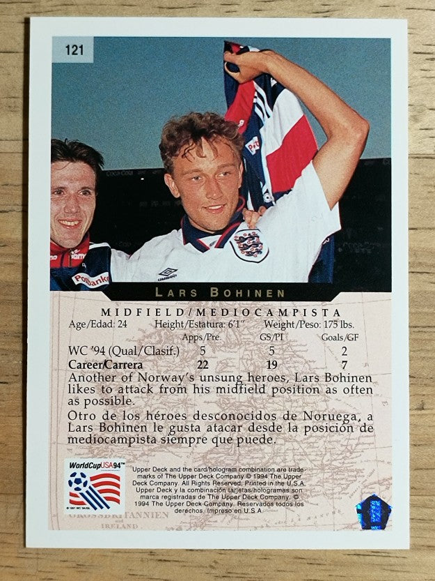 1994 Upper Deck World Cup Contenders English/Spanish #121 Lars Bohinen