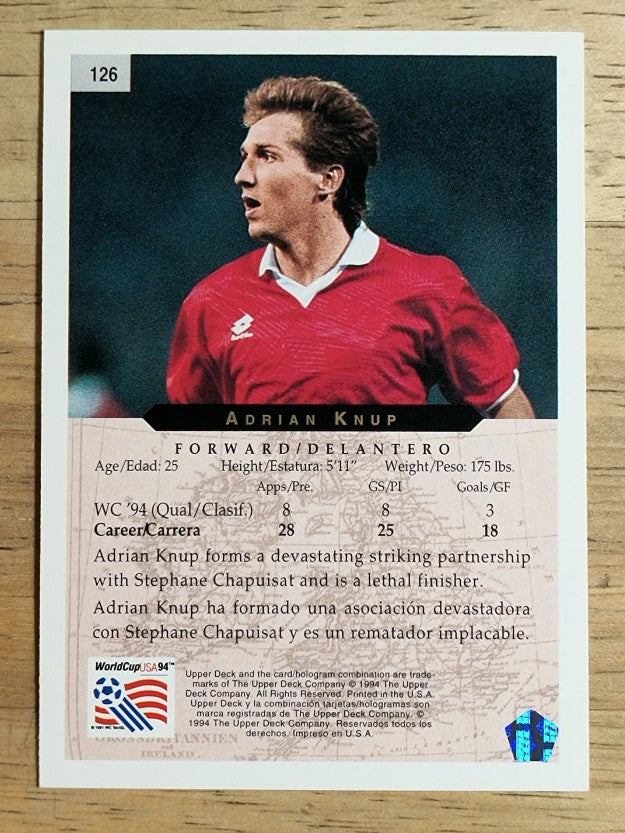 1994 Upper Deck World Cup Contenders English/Spanish #126 Adrian Knup