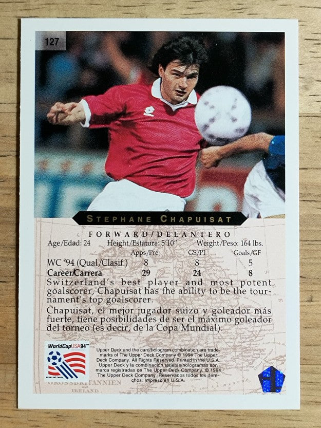 1994 Upper Deck World Cup Contenders English/Spanish #127 Stephane Chapulsat