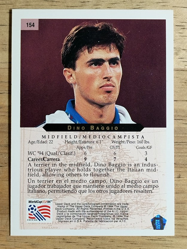 1994 Upper Deck World Cup Contenders English/Spanish #154 Dino Baggio
