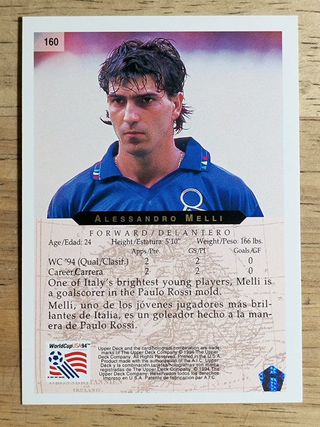 1994 Upper Deck World Cup Contenders English/Spanish #160 Alessandro Melli