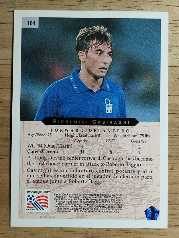 1994 Upper Deck World Cup Contenders English/Spanish #164 Pierluigi Casiraghi