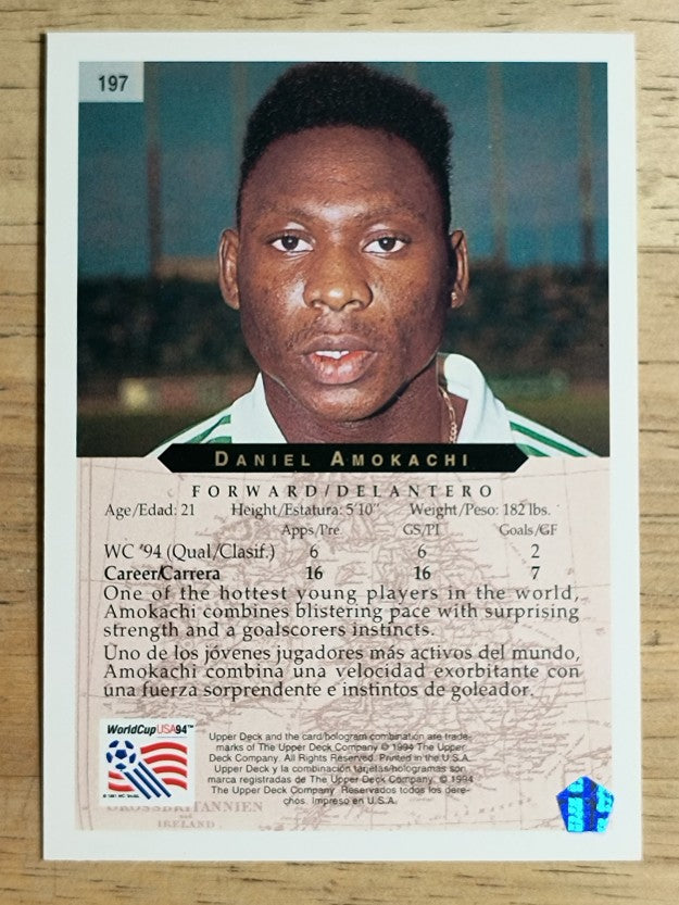1994 Upper Deck World Cup Contenders English/Spanish #197 Daniel Amokachi
