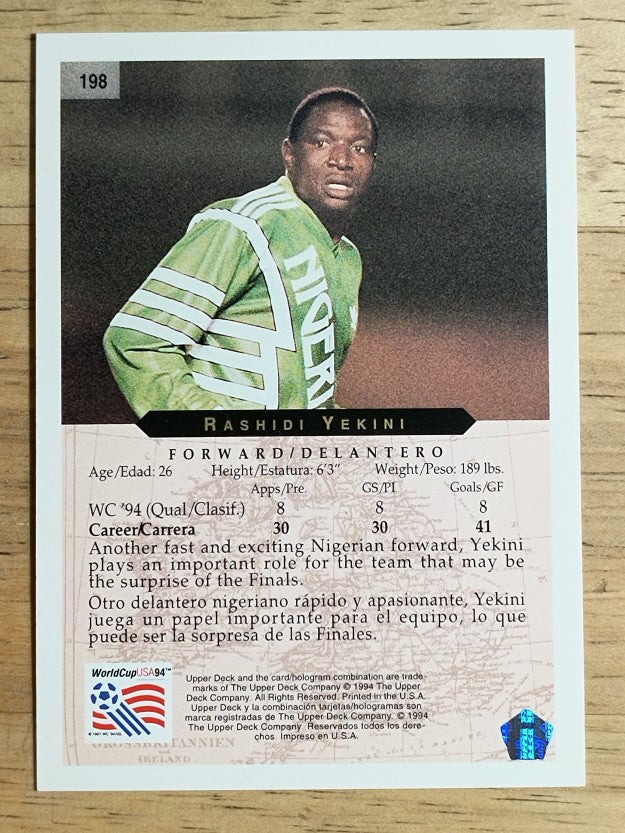 1994 Upper Deck World Cup Contenders English/Spanish #198 Rashidi Yekini