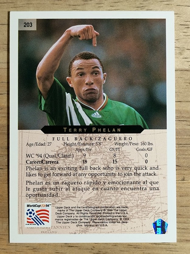 1994 Upper Deck World Cup Contenders English/Spanish #203 Terry Phelan