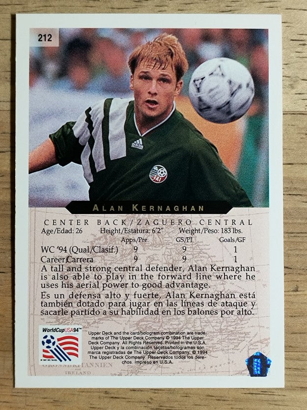 1994 Upper Deck World Cup Contenders English/Spanish #212 Alan Kernaghan