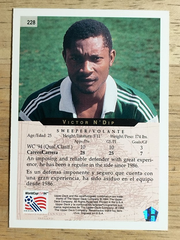 1994 Upper Deck World Cup Contenders English/Spanish #228 Victor N'Dip