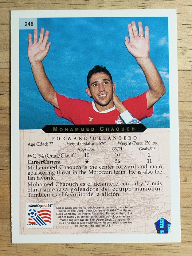 1994 Upper Deck World Cup Contenders English/Spanish #246 Mohammed Chaouch