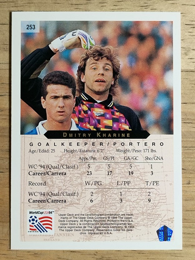 1994 Upper Deck World Cup Contenders English/Spanish #253 Dmitry Kharine