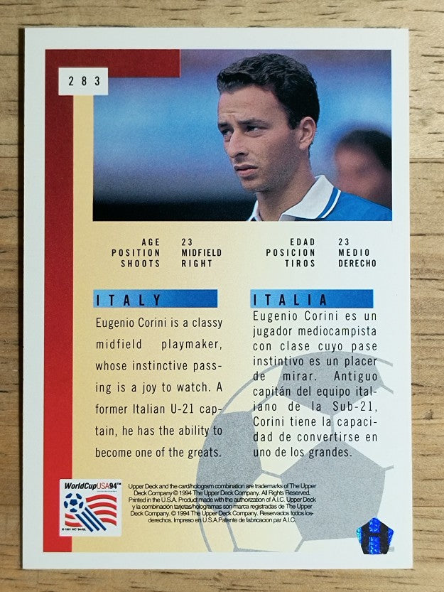1994 Upper Deck World Cup Contenders English/Spanish #283 Eugenio Corini