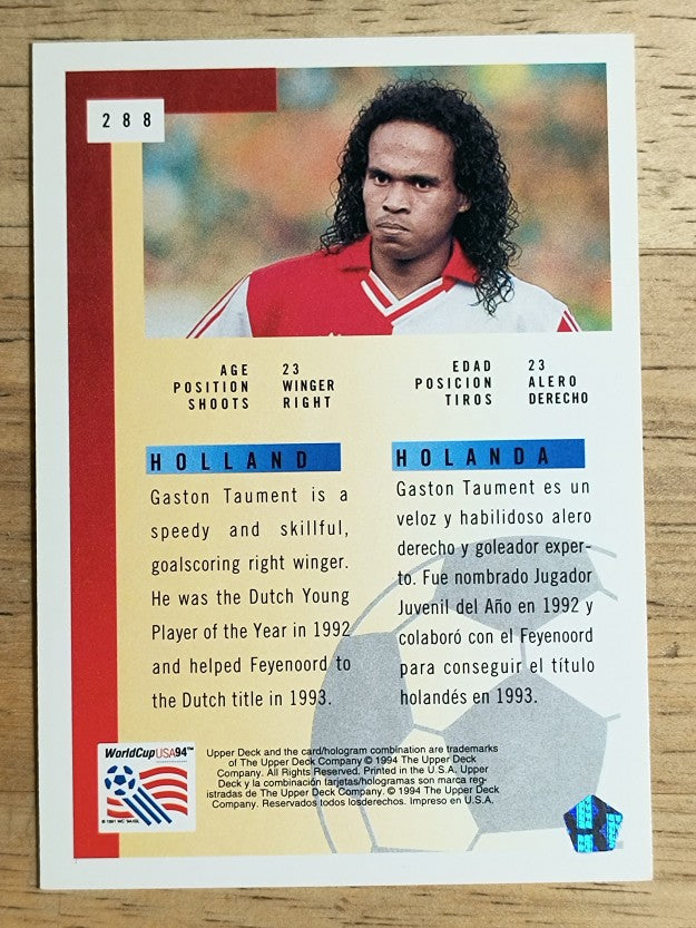 1994 Upper Deck World Cup Contenders English/Spanish #288 Gaston Taument