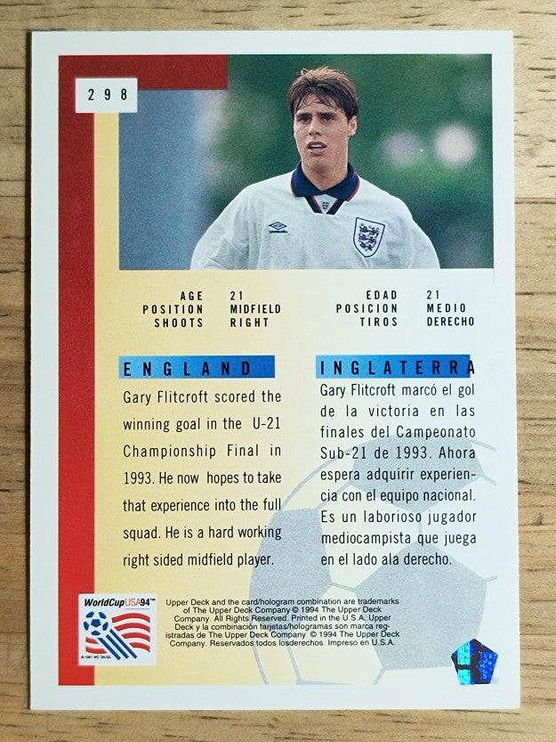 1994 Upper Deck World Cup Contenders English/Spanish #298 Gary Flitcroft