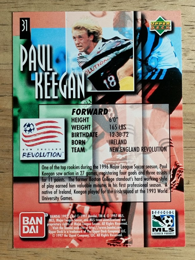 1997 Upper Deck MLS #31 Paul Keegan