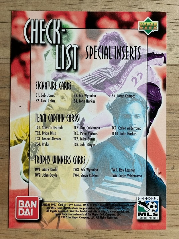1997 Upper Deck MLS #NNO Checklist Card