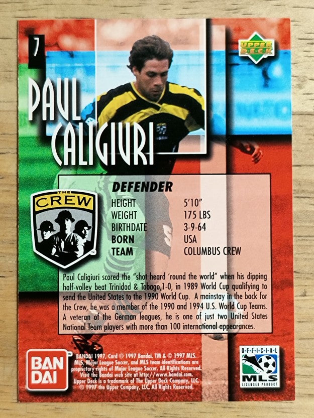 1997 Upper Deck MLS Gold #7 Paul Caligiuri