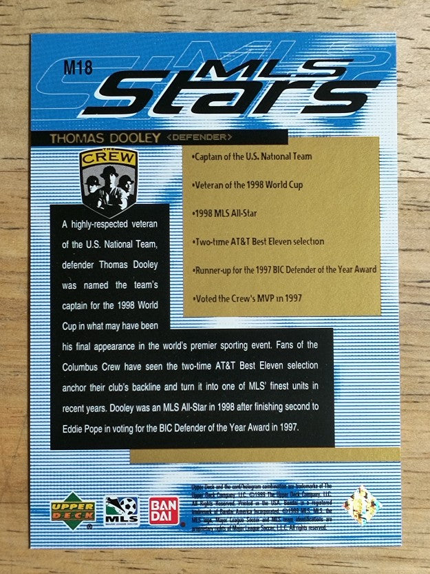 1999 Upper Deck MLS Stars #M18 Thomas Dooley (NM)