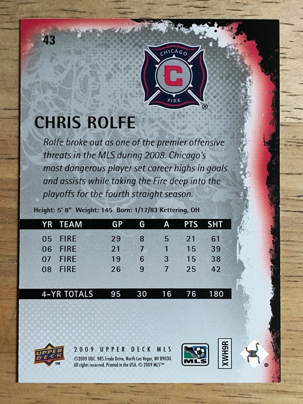 2009 Upper Deck MLS #43 Chris Rolfe